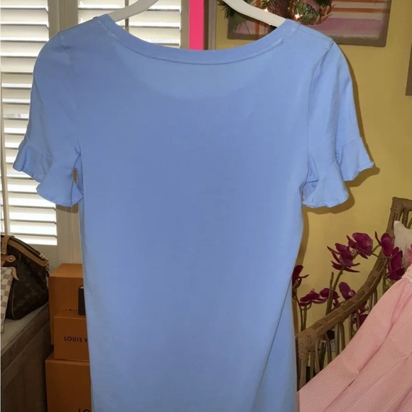 Lilly Pulitzer NWT Sorella Top Blue Peri $68 Size XXS - Picture 4 of 9